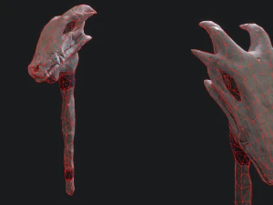 5 fantasy stylish wand - pbr- low poly 3D Model