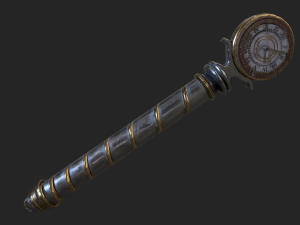 5 fantasy stylish wand - pbr- low poly Modelo 3D