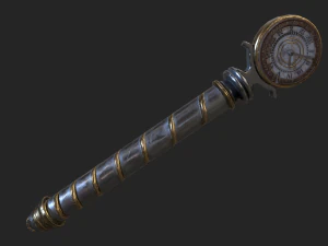 5 fantasy stylish wand - pbr- low poly 3D Model