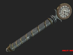 5 fantasy stylish wand - pbr- low poly 3D Model