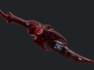 5 fantasy dagger - pbr- low poly Modello 3D