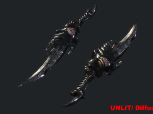 5 fantasy dagger - pbr- low poly Modello 3D