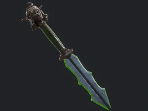 5 fantasy dagger - pbr- low poly 3D Model