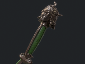5 fantasy dagger - pbr- low poly Modello 3D