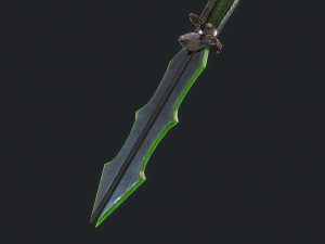 5 fantasy dagger - pbr- low poly Modello 3D