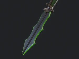 5 fantasy dagger - pbr- low poly 3D Model