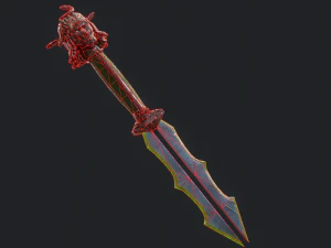 5 fantasy dagger - pbr- low poly 3D Model