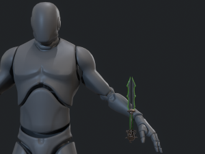 5 fantasy dagger - pbr- low poly Modello 3D