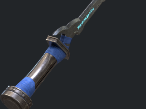 5 fantasy dagger - pbr- low poly Modello 3D