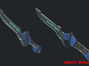 5 fantasy dagger - pbr- low poly Modello 3D