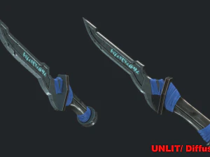 5 fantasy dagger - pbr- low poly 3D Model