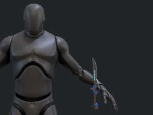5 fantasy dagger - pbr- low poly Modello 3D