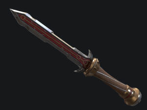 5 fantasy dagger - pbr- low poly Modello 3D