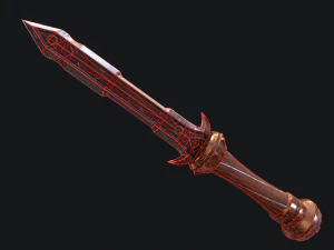 5 fantasy dagger - pbr- low poly 3D Model