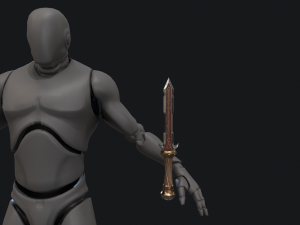 5 fantasy dagger - pbr- low poly Modello 3D