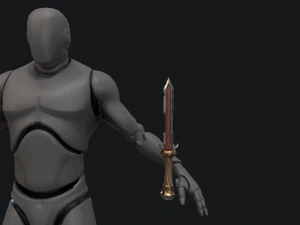 5 fantasy dagger - pbr- low poly 3D Model