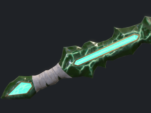 5 fantasy dagger - pbr- low poly Modello 3D