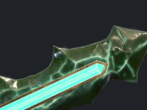 5 fantasy dagger - pbr- low poly Modello 3D