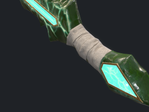 5 fantasy dagger - pbr- low poly Modello 3D