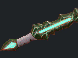 5 fantasy dagger - pbr- low poly 3D Model