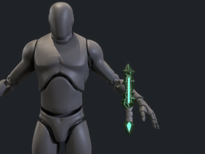 5 fantasy dagger - pbr- low poly Modello 3D