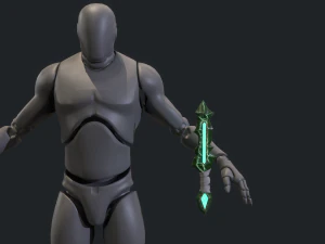 5 fantasy dagger - pbr- low poly 3D Model