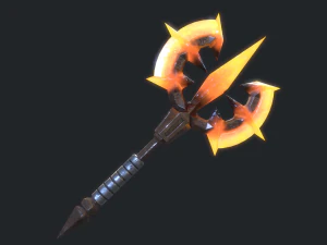 5 fantasy hand-axe - pbr- low poly 3D Model