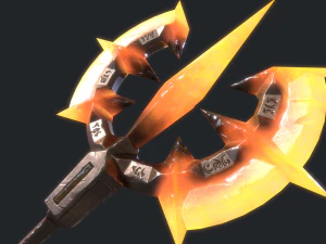 5 fantasy hand-axe - pbr- low poly 3D Model