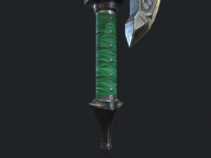 5 fantasy hand-axe - pbr- low poly 3D Model