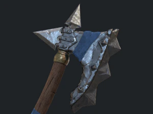 5 fantasy hand-axe - pbr- low poly 3D Model