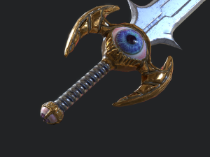 5 fantasy stylish sword - pbr- low poly 3D Model