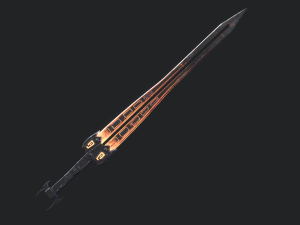 5 fantasy stylish sword - pbr- low poly 3D Model