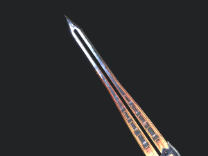 5 fantasy stylish sword - pbr- low poly 3D Model