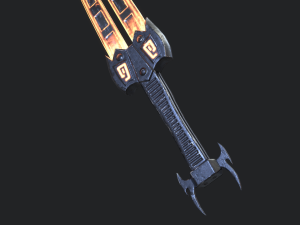 5 fantasy stylish sword - pbr- low poly 3D Model