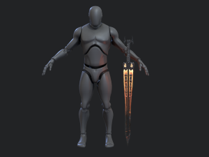 5 fantasy stylish sword - pbr- low poly 3D Model