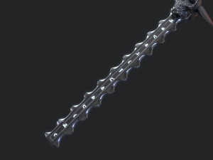 5 fantasy stylish sword - pbr- low poly 3D Model