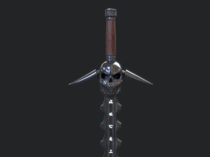 5 fantasy stylish sword - pbr- low poly 3D Model