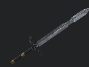 5 fantasy stylish sword - pbr- low poly 3D Model
