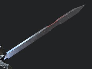 5 fantasy stylish sword - pbr- low poly 3D Model