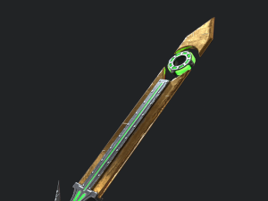 5 fantasy stylish sword - pbr- low poly 3D Model