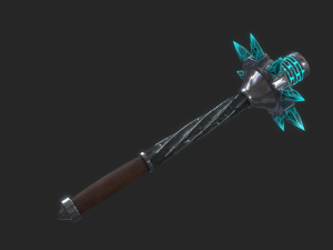 5 fantasy mace - pbr- low poly 3D Model