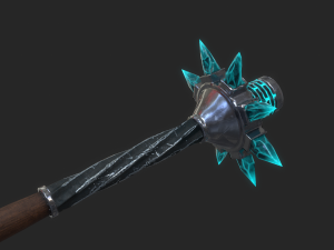 5 fantasy mace - pbr- low poly 3D Model