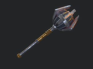 5 fantasy mace - pbr- low poly 3D Model