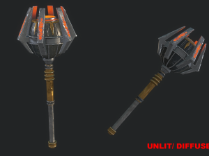 5 fantasy mace - pbr- low poly 3D Model