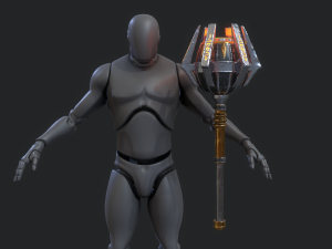 5 fantasy mace - pbr- low poly 3D Model