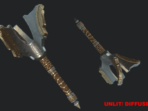 5 fantasy mace - pbr- low poly 3D Model