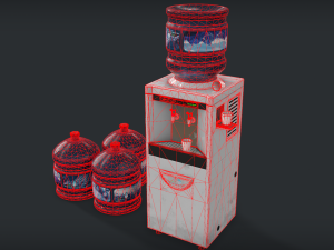 water dispencer - pbr - game ready Modelo 3D