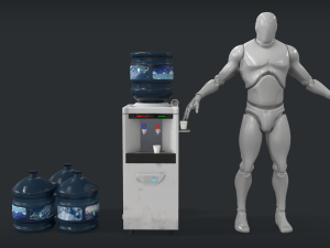 water dispencer - pbr - game ready Modelo 3D