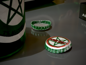 beer cigarattes and ashtray - game ready - pbr 3Dモデル