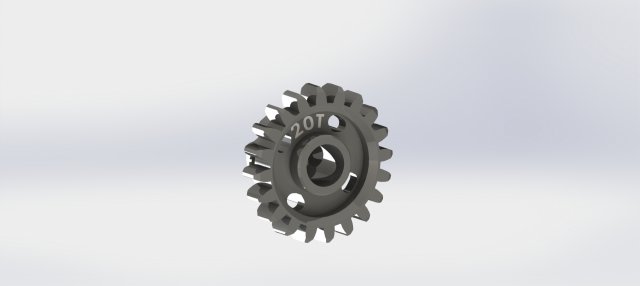pinion gear 48dp 20t 20pa 3D 打印模型 .c4d .max .obj .3ds .fbx .stl .blend 